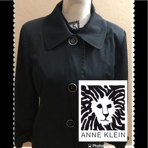 Anne Klein Black Raincoat